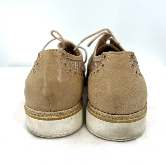 Tamaris Beige Leather Oxford Lace Up Shoes Women's EU 41 US 9.5 - Picture 8 of 9